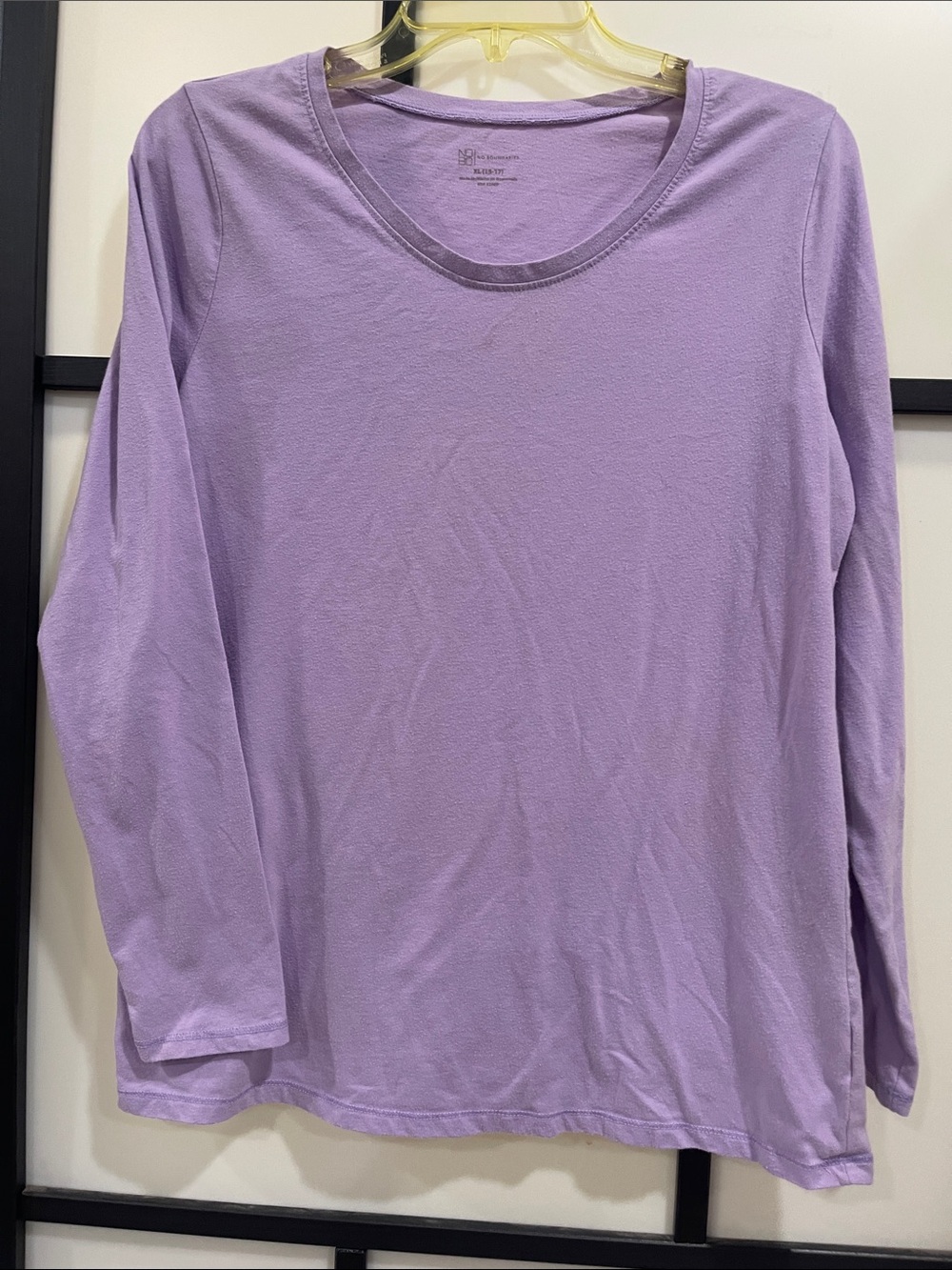 No Boundaries Lavender Long Sleeve Crew Neck Top